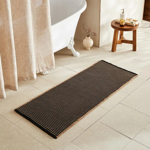 Miniatura 59 de TYUU Tapete de baño estilo gofre, tapete de baño bohemio, antideslizante, lavable, súper absorbente, de secado rápido, bonito tapete de baño