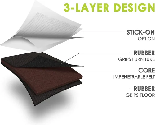 Miniatura 3 de Slipstick GorillaPads - Almohadillas antideslizantes para muebles de 4 pulgadas (precortadas para ajustar al tamaño) detienen el deslizamiento