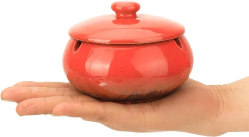 Miniatura 8 de K COOL Cenicero con tapa para cigarrillos, de cerámica, sin humo, inodoro, impermeable, resistente al viento, ceniceros para el hogar, oficina