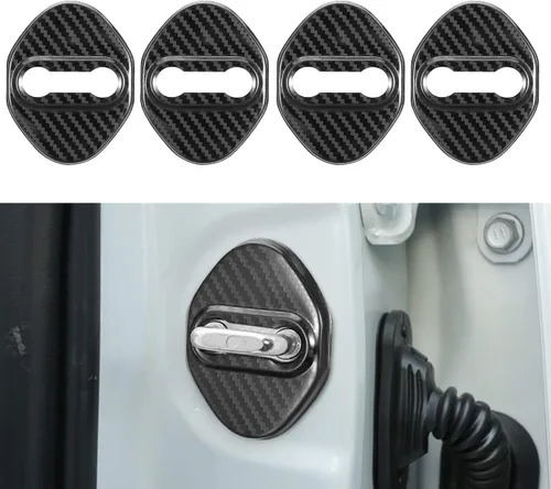 Miniatura 9 de TOMALL 4 piezas Fundas Protectoras para Pestillos de Puerta de Coche Compatibles con Toyota 86 Camry Tacoma RAV4 Corolla Highlander Tundra Prius CHR