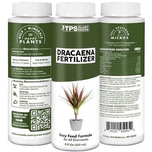 Miniatura 5 de Dracaena Fertilizante - Alimento líquido vegetal para hojas verdes ricas y crecimiento fuerte de la caña, 8 onzas