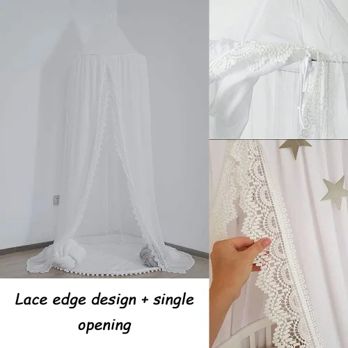 Miniatura 2 de Toldo de cama con cúpula de princesa, mosquitera suave, cortinas de cama para colgar decoración de la casa para jugar al rincón de lectura Naranja