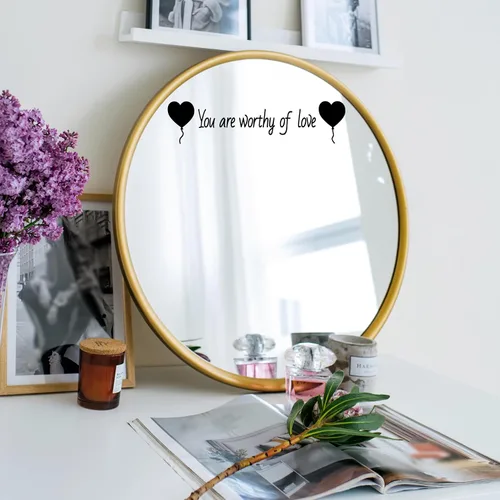 Miniatura 15 de Calcomanía de espejo "Yes You Can Sign with Exclamation Mark - Yes You Can Words of Inspiration Decor - Diferentes fuentes Yes You Can Sign