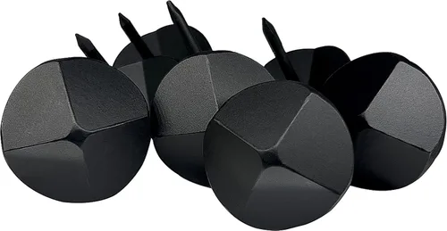 Paquete de 50 clavos de hierro de 1.20 pulgadas, clavos decorativos, color negro, tachuelas de tapicería, Clavos, pirámide, acento rústico antiguo