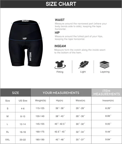 Miniatura 6 de Heathyoga Pantalones cortos de ciclismo acolchados 4D para mujer, con bolsillos, acolchados, pantalones cortos de ciclismo para mujer