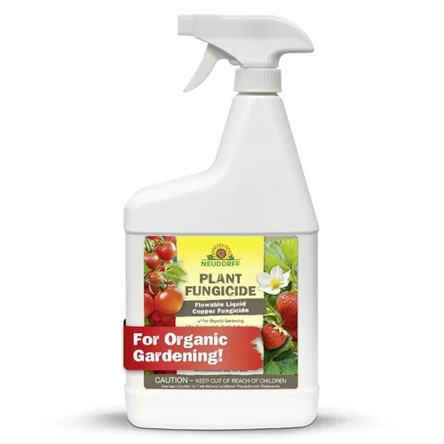 Neudorff Spray fungicida para plantas, fungicida de jabón de cobre para rosas, frutas y verduras para controlar el moho polvoriento y otras