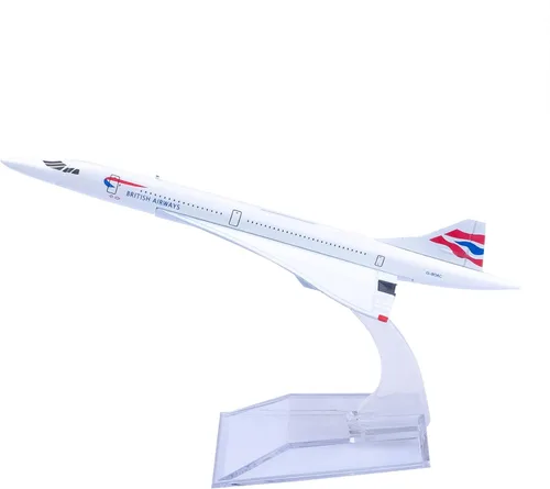 Miniatura 5 de Modelo de avión British Airways G-BOAC Concorde Modelo Avión Avión Metal Aviones de aleación fundida a presión para regalo y colección