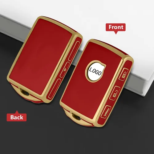 Miniatura 4 de Funda para llavero Volvo con 4 botones laterales, funda de TPU inteligente compatible con Volvo XC40 XC60 XC90 S90 XC60 XC90 XC40 S90 V90 (rojo)