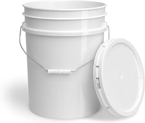 ePackageSupply Balde de 5 galones con tapa hermética | Fabricado en EE. UU. | Grado alimenticio | Plástico premium HDPE resistente | Cubo multiuso