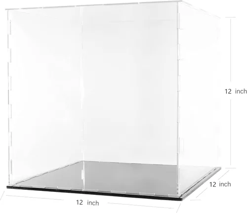 Miniatura 2 de Caja de exhibición de acrílico transparente - Caja de mostrador para armar - Caja de exhibición transparente, protección a prueba de polvo