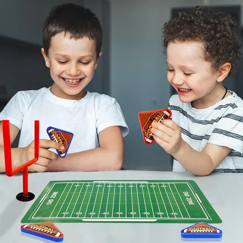 Miniatura 6 de XIPEGPA 20 PCS Mini Juegos de Fútbol Americano de Mesa, Juegos Deportivos de Mesa con Pelotas de Fútbol Americano de Espuma, Postes de Portería