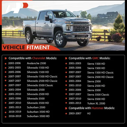 Miniatura 2 de A-Premium 4 kits de extremos de barra de acoplamiento frontal exterior e interior, compatibles con Chevrolet y GMC y Hummer - 2001-2019 - Silverado