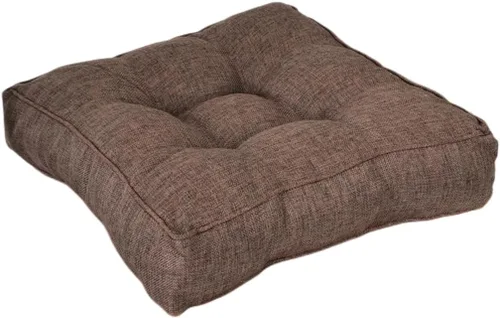 Miniatura 15 de Cojín cuadrado sólido de 16 pulgadas para silla, estilo tatami, cojín antideslizante y grueso, tapete suave para silla de oficina, cocina, comedor