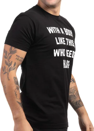 Miniatura 2 de with a body like this, Who Needs Hair Divertida camiseta sarcástica de broma de chico calvo para ancianos abuelos - (hombres, XL) negro, Negro