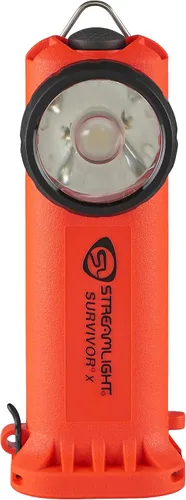 Miniatura 2 de Streamlight 90950 Survivor X Linterna de bombero en ángulo recto de 250 lúmenes con tres (3) pilas alcalinas AA, naranja