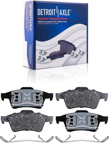 Miniatura 4 de Detroit Axle - Kit de freno trasero de 2.0L para Mazda 3 2004-2005, rotores de freno de disco perforados y ranurados Pastillas de freno de cerámica