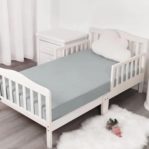 Miniatura 6 de Sábanas ajustadas elásticas para cuna para niños y niñas, paquete de 2 - Sábanas ajustadas para cuna neutrales para cuna estándar y cama para niños