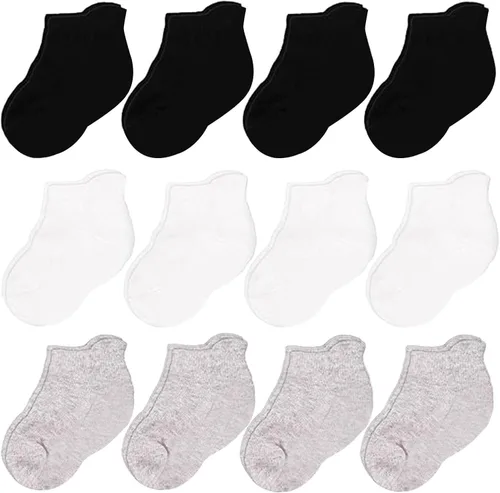 Miniatura 22 de CozyWay Baby & Toddler Socks Ankle Comfy Cotton Socks For Girls and Boys No Show Infant - 12 Pack