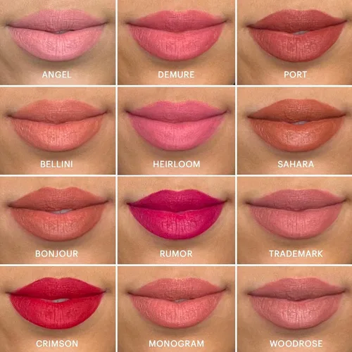 Miniatura 4 de Glo Skin Beauty Lápiz labial mate de gamuza (Bonjour), fórmula de larga duración que se mantiene todo el día, con manteca de karité acondicionador +