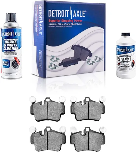 Miniatura 138 de Detroit Axle - Pastillas de freno traseras para Honda Odyssey 2011-2017 Pilot 2007-2013 MDX 2010-2013 ZDX 2010-2013 Pastillas de freno de cerámica