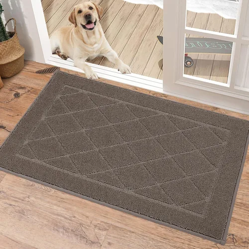 Miniatura 31 de BEQHAUSE Tapete para puerta de 20 x 32 pulgadas, tapete antideslizante para puerta, lavable, tapete para puerta de perro, resistente a las manchas