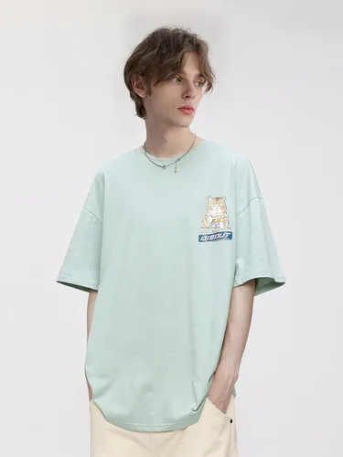 Miniatura 3 de Vamtac Mens Oversized Dog Cat Graphic Tees Harajuku Shirt Casual Summer Tops Streetwear Aesthetic T-Shirt Unisex