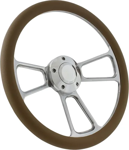 Miniatura 9 de 14" foreversharp Billet Aluminio Negro Mitad Wrap muscular Volante