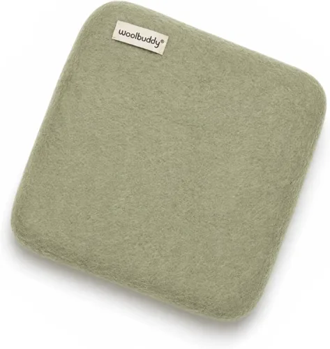 Woolbuddy Almohadilla de Fieltro con Aguja – Alfombrilla de Lana Beige 10x10x1.5 – Base Alternativa de Espuma para Manualidades de Fieltro 3D,