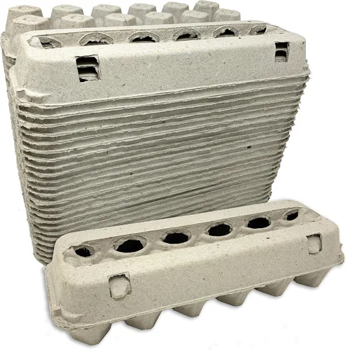 Cackle Hatchery Cartones de huevos de pulpa de papel ventilados con capacidad para 1 docena de huevos de gallina (paquete de 24)