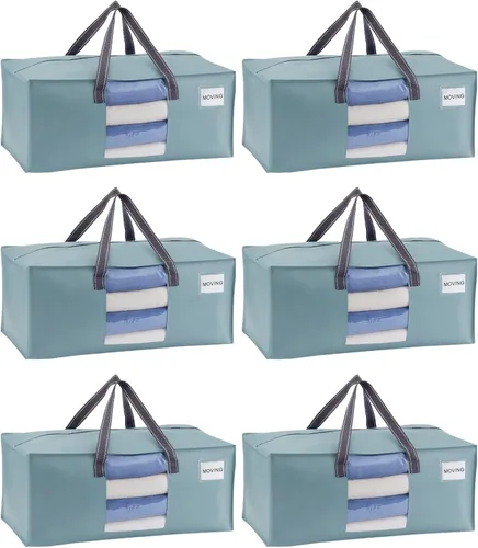 Miniatura 15 de VENO Paquete de 4 bolsas de mudanza resistentes, bolsas de embalaje transparentes para una fácil visibilidad, alternativa a las cajas de mudanza