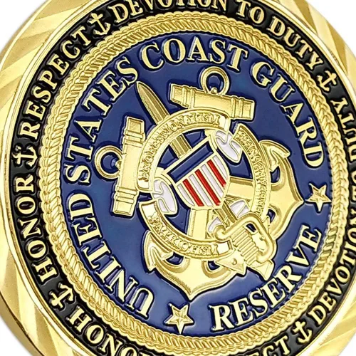 Miniatura 5 de WOERDA Moneda de desafío de la Guardia Costera de los Estados Unidos Moneda conmemorativa de oración