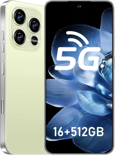 JQAKP Teléfono 16PM 5G, teléfono celular desbloqueado 16 GB+512 GB/pantalla HD de 6.99 pulgadas, cámara de 68 MP+108 MP/7000 mAh, tarjeta SIM