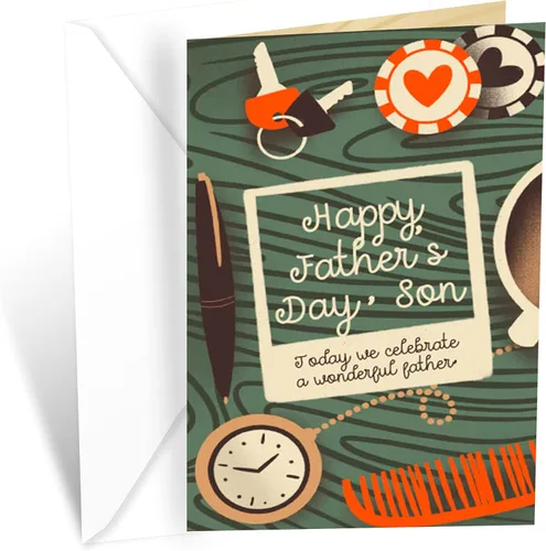 Miniatura 9 de Prime Greetings Tarjeta del día del padre, hecha en Estados Unidos, ecológica, tarjeta gruesa con sobre de primera calidad de 5 x 7.75 pulgadas