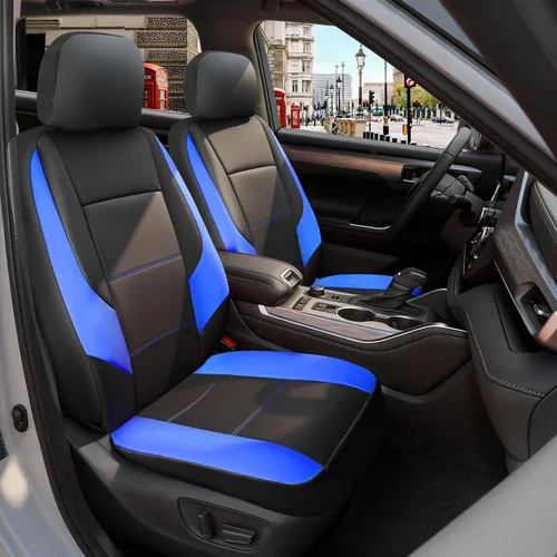Miniatura 11 de GIANT PANDA Funda de asiento delantero de automóvil para Subaru, fundas de asiento de cubo de piel sintética con ribetes de ajuste personalizado