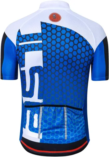 Miniatura 82 de Nuevo Pro cremallera completa hombres ciclismo Jersey manga corta Riding Shirt USA