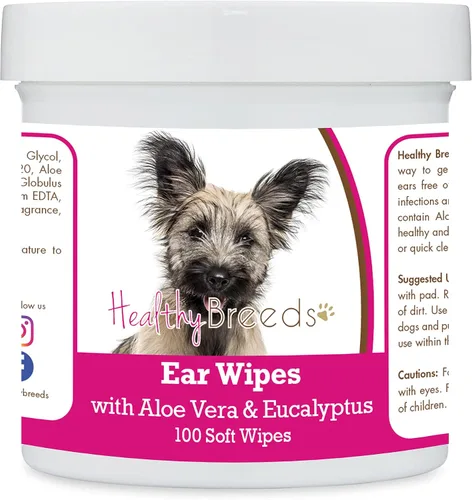 Miniatura 36 de Healthy Breeds Pastor alemán, silla de montar, toallitas de limpieza de oídos con aloe y eucalipto para perros, 100