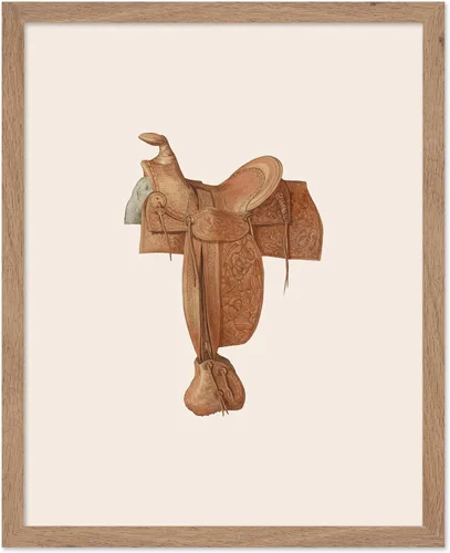 Miniatura 52 de Poster Master Póster vintage de cuero para silla de montar, estampado retro de vaquero, arte de silla de montar, diseño occidental, impresión