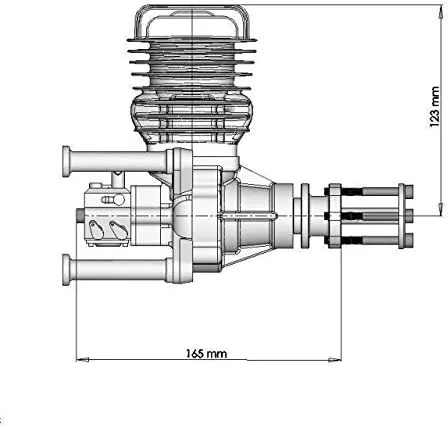 Miniatura 5 de Nuevo motor de gasolina DLE55 55cc para avión RC