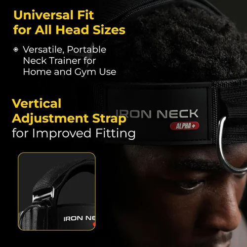 Miniatura 6 de Iron Neck , Versatile Neck Exerciser, Strengthener and Trainer with Adjustable Head and Chin Strap, Portable Head Harness for Weight Lifting, Home