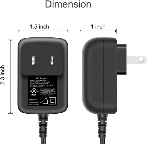 Miniatura 7 de Fuente de alimentación para Panasonic PNLV226 KX-TG242 KX-TGE210 KX-TGL463 KX-TGF383 Teléfonos 5.5V Adaptador de CA PNLC1029 KX-TG6722 Cargador