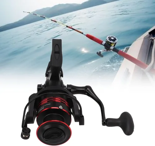 Miniatura 2 de Alomejor Carrete de pesca, perilla de arrastre doble, taza de alambre de metal, para depósito de carpa y pesca en el lago