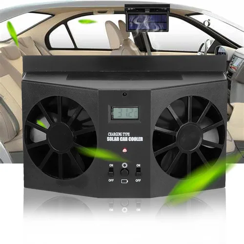 Miniatura 3 de Purificador de aire para automóvil, ventilador de escape de ventana con energía solar para automóvil, ventiladores de radiador de ventilación