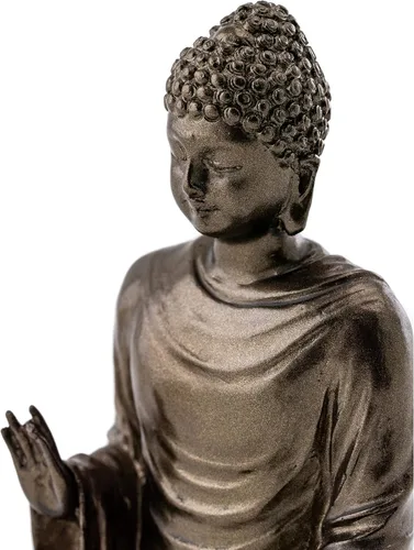 Miniatura 5 de Figura decorativa de Buda Shakyamuni de 3" pequeña Top Collection. Resina con acabado en bronce.