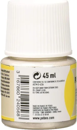 Miniatura 2 de Pebeo Porcelaine 150, Pintura China, Botella 1.5 fl oz - Blanco Perla