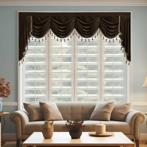 Miniatura 14 de StangH Cortinas decorativas de lujo, cenefa azul con bloqueo de luz, cenefa festoneada para ventana pequeña con bolsillo sólido para barra, cortina