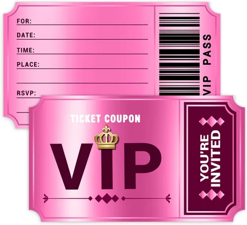 Miniatura 7 de wuguimeii Invitaciones de fiesta de cumpleaños con sobres, invitaciones de fiesta VIP de películas, invitaciones de cumpleaños para niños