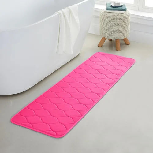 Miniatura 12 de Yafa Home Fashion 1 alfombra de baño de 17 x 24 pulgadas, espuma viscoelástica, absorbente de agua y antideslizante, color negro