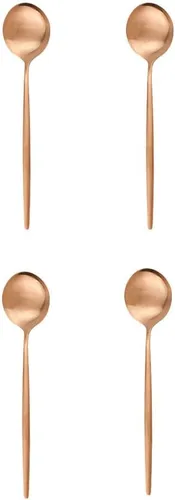 Miniatura 15 de Cuchara de té mate, cubiertos de acero inoxidable para café, vajilla pequeña agitadora de 5.11 pulgadas, color negro