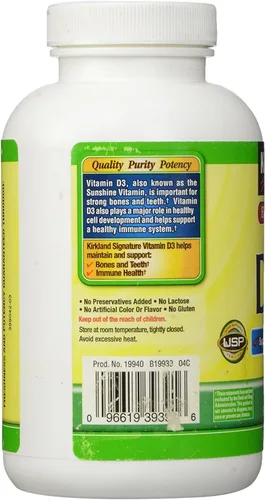Miniatura 4 de Kirkland Signature Extra Strength D3 50 mcg, 600 cápsulas blandas (paquete de 3)