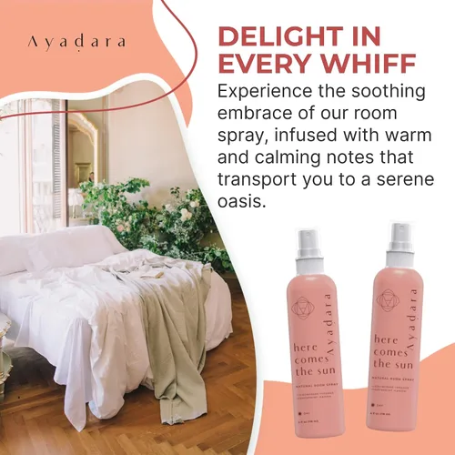 Miniatura 7 de Ayadara Spray natural para habitación, 4 onzas, aromaterapia para habitación, espray de fragancia y desodorante de lino para el hogar, ambientador